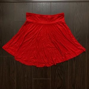 H&M Red Mini Skater Skirt